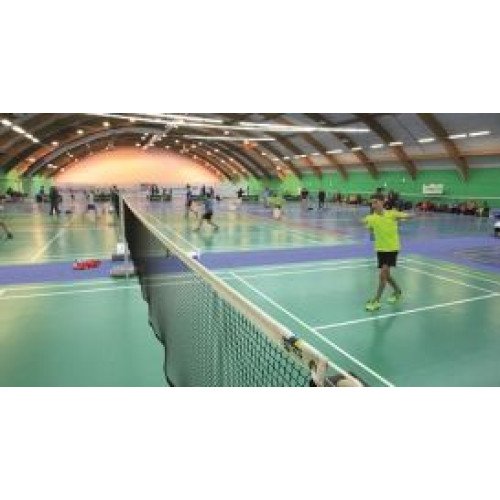 Rrjeta Badminton tournament PP 1.8mm 6.6m long kavler cable