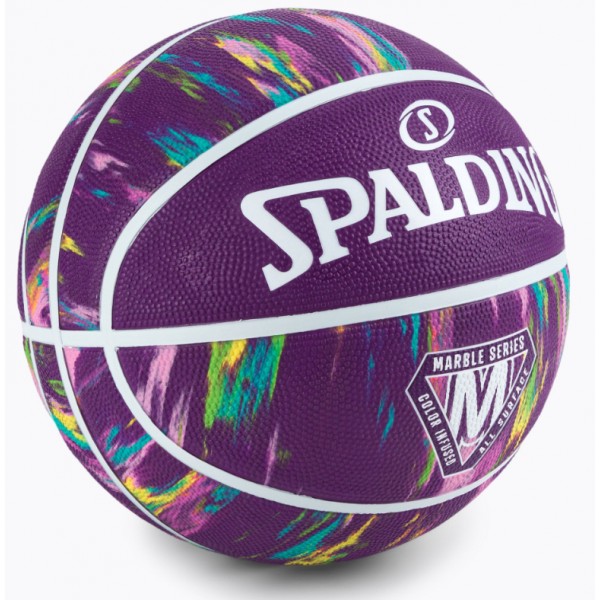 Top basketbolli Marble-Purple, nr.6 - Spalding 