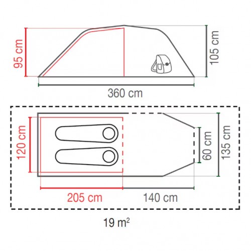 Tenda për Kamping / Easy Camp - Cortese 2 Blue