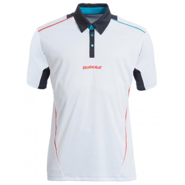 Maicë për djem për Tennis / Babolat - 42S1569 POLO MEN PERF FOR BOYS - WHITE