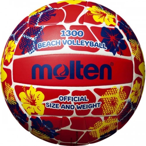 Top volejbolli, për plazh / Molten - V5B1300-FR Beachvolleybal red, nr.5