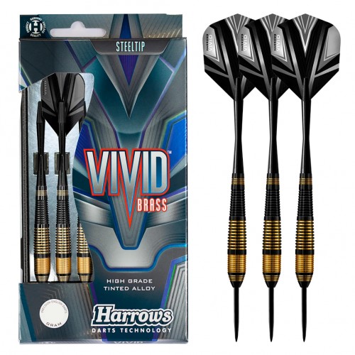 Shigjeta për pikado / Harrows - VIVID BLACK - Steeltip