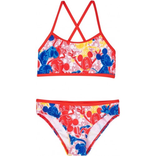 Bikini për vajza / Speedo - Swimsuit ALV 2PC JF BLUE/RED