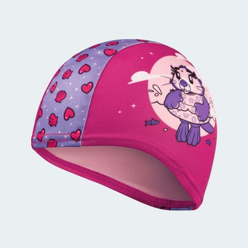 Kapelë për not, poliester / Speedo - Printed Polyester cap IU Pink/Purple