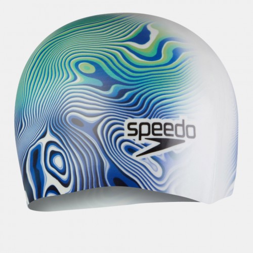 Kapelë për not / Speedo - Digital printed cap Adult Blue/Green