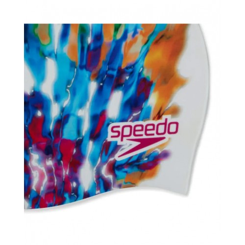 Kapelë për not / Speedo - Digital printed cap Adult White/Pink