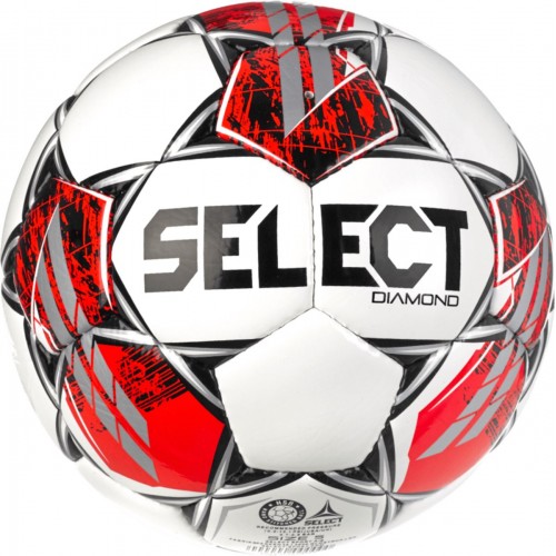 Top futbolli, nr.5 / SELECT FB Diamond soccer ball white-red