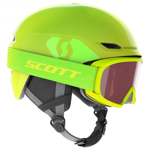 Helmet për skijim për Fëmijë / SCOTT JUNIOR KEEPER 2 PLUS high viz green - 22 - Madhësia:M